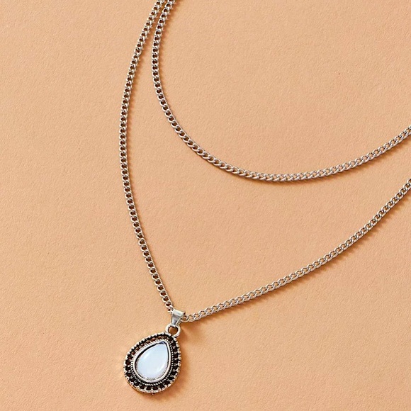 🔴𝟭𝟬/$𝟮𝟱🔴NEW 2 Layered Opal Simple Necklace - Picture 8 of 12